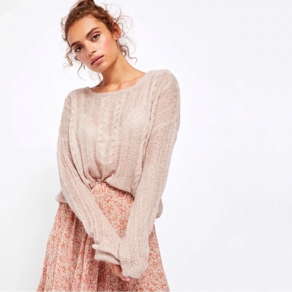 Free People Sweaters - Free People | Tan Angel Soft Cable Knit Sweater